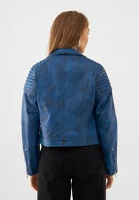Bolongaro Trevor LUNA BIKER - Giacca di pelle - vallarta blue