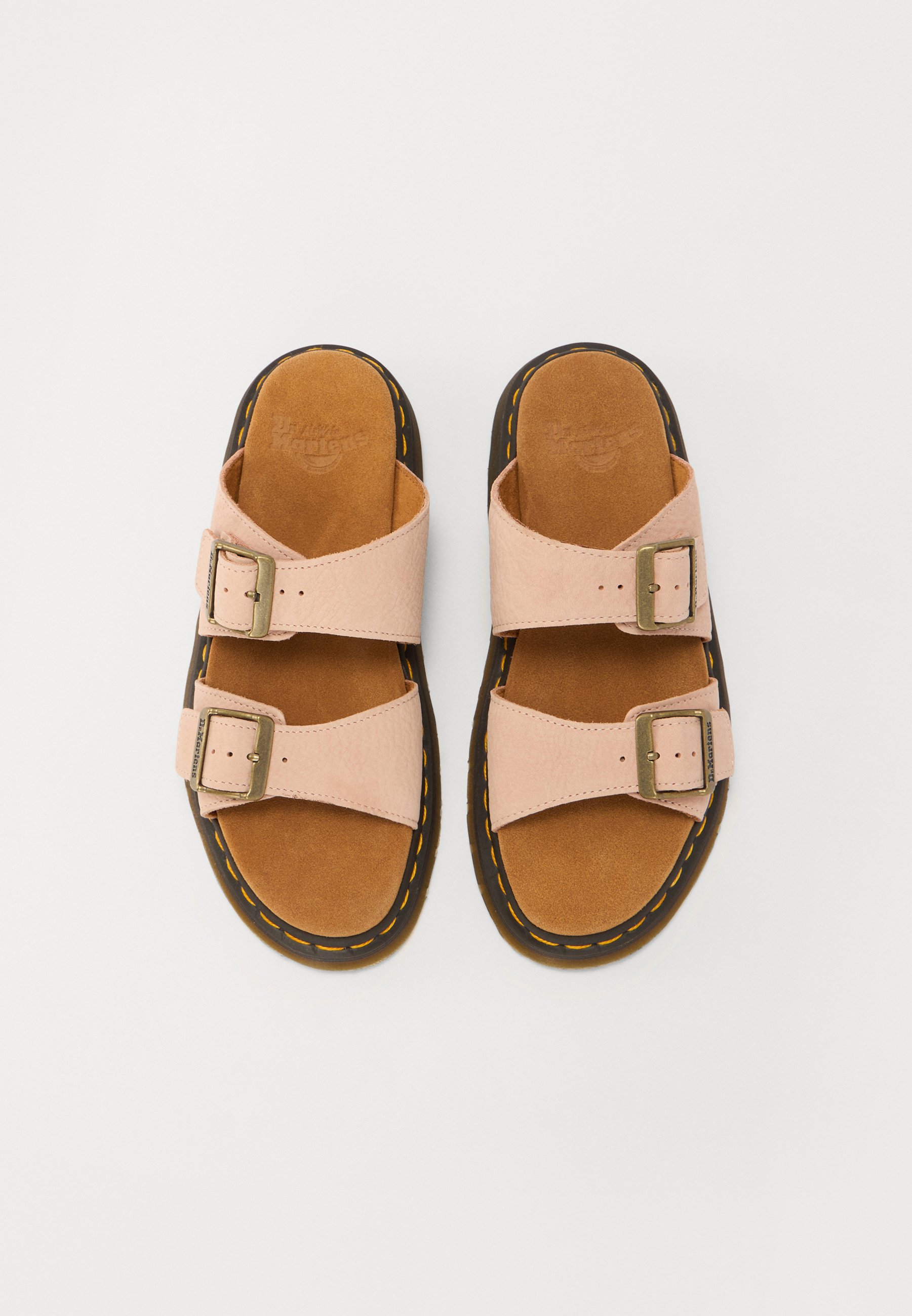 【Dr.Martens】JOSEF サンダル POWDER PINK Josef Nubuck leather slide sandals in Powder Pink | Dr. Martens