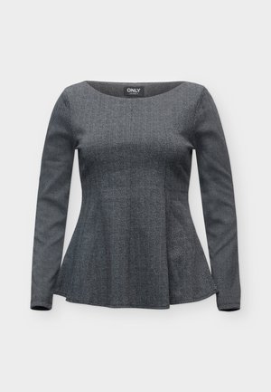 ONLY, ONLAZURA WAIST TOP - Блуза - dark grey melange