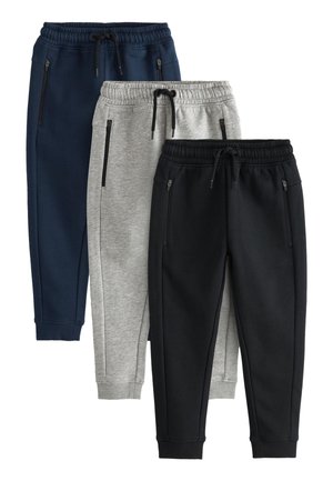 Next, 3 PACK SLIM FIT ZIP JOGGERS - Tracksuit bottoms - multi