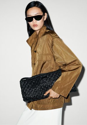 Massimo Dutti, BRAIDED NAPPA LEATHER BAG - Shopping Bag - black