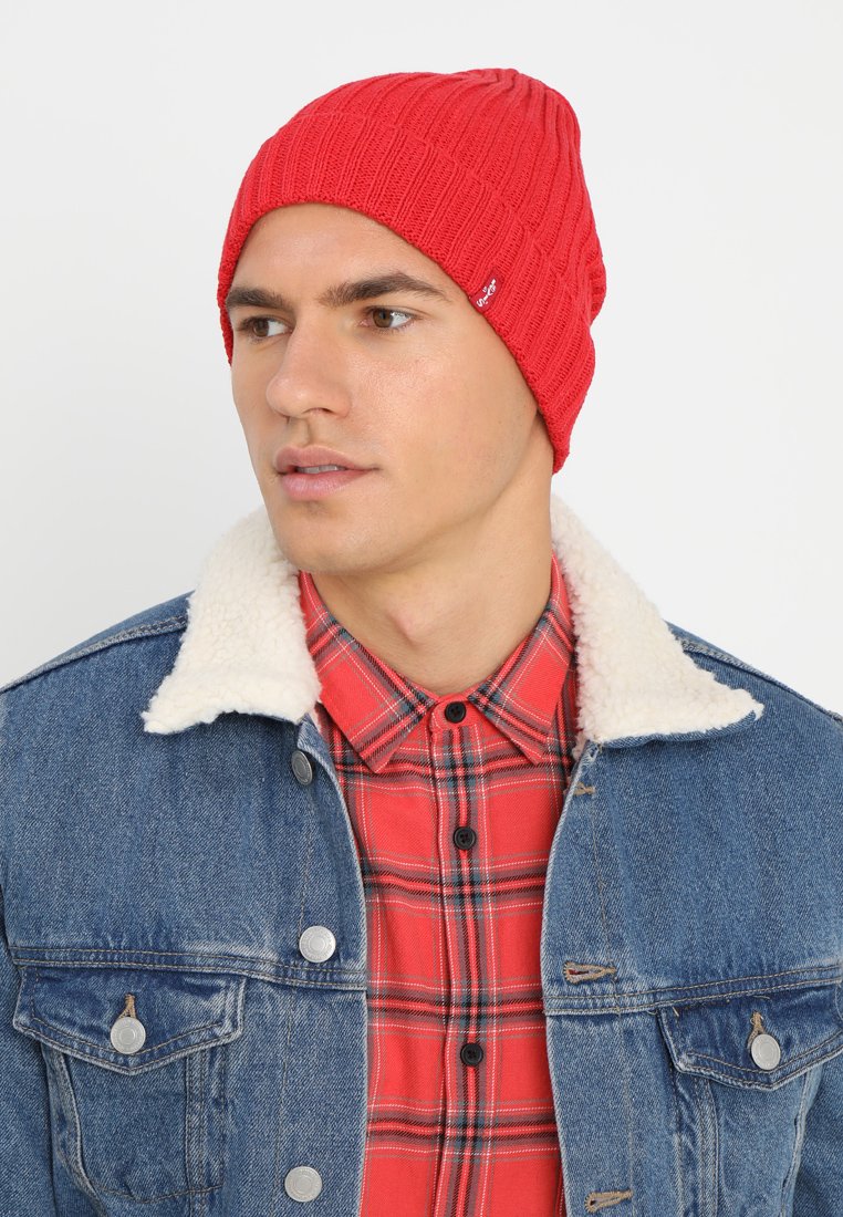 RIBBED BEANIE - Beanie - brilliant red 