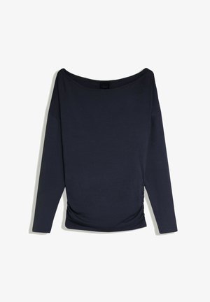 Bershka, ASYMMETRIC NECKLINE LONG SLEEVE - T-SHIRT - T-shirt à manches longues - dark blue