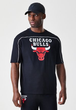 NBA CHICAGO BULLS PIPING TEE UNISEX - Sportska majica - black/red