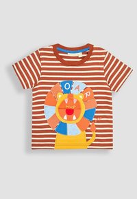JoJo Maman Bébé REGULAR FIT - Apdrukāts T-krekls - brown lion roar