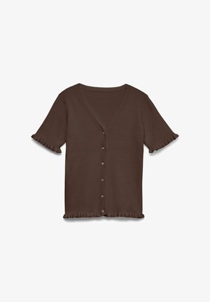 Vero Moda, STRICKJACKE VMAVIVA STRICKJACKE - Gilet - chocolate brown