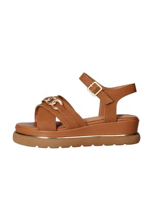 Sandali con plateau - marrone