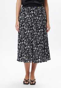 Maison Form'elle FLORAL - Gonna a campana - black