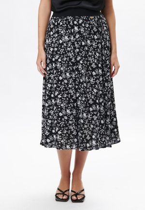 Maison Form'elle FLORAL - Jupe trapèze - black