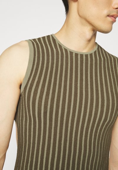 ECKHAUS LATTA FLUTED TANK UNISEX - Μπλούζα - lichen
