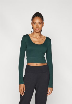 ONPJAIA LIFE CROP SEAM TOP - Langærmet T-shirt - scarab