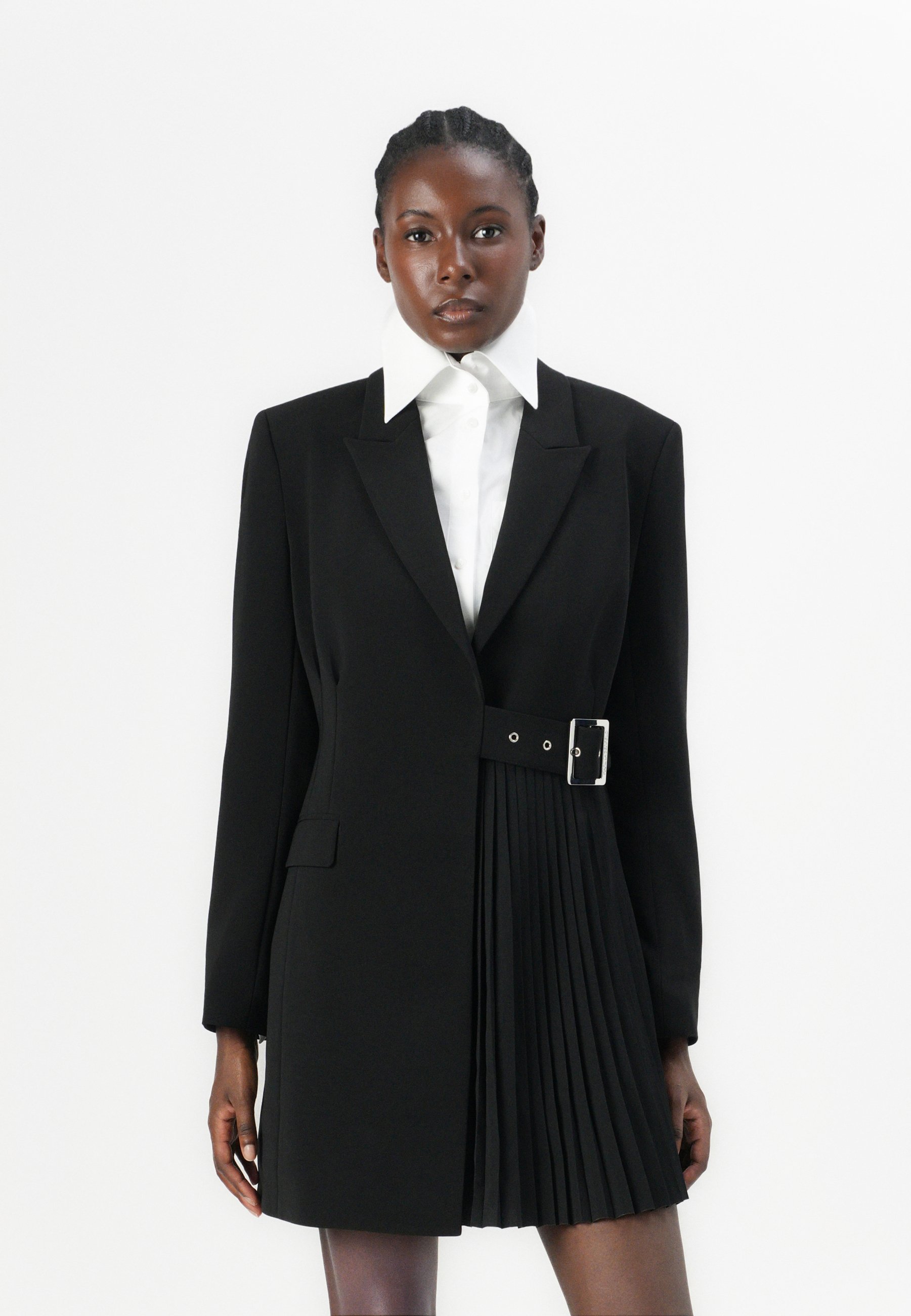 tailored black blazer dress Tailored Double-Breasted Blazer Dress main image 0