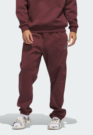 adidas Performance BASKETBALL FLEECE LOOSE - Træningsbukser - aurora ruby
