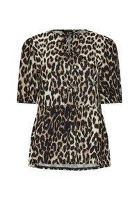 TALL LEOPARD TIE FRONT  - Bluse - brown