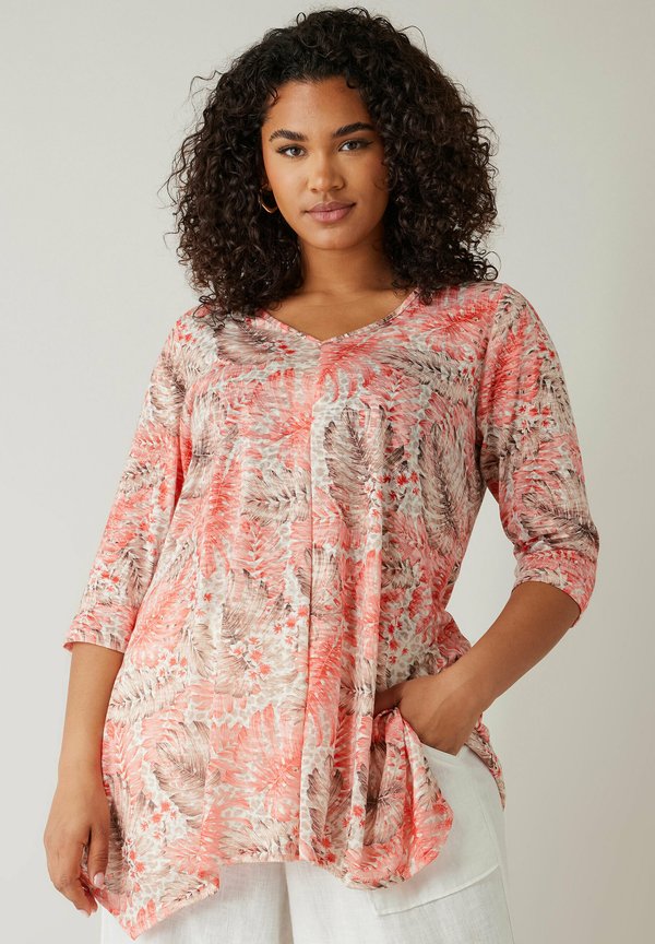 TROPICAL PRINT HANKY HEM  - Bluse