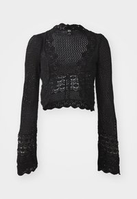 TIE FRONT - Gilet - black
