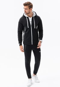 Ombre Felpa con zip - black