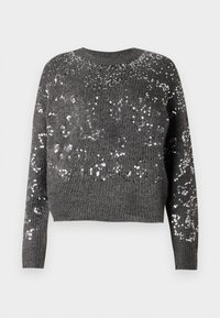 ONLY ONLALTA SEQUIN O NECK - Maglione - dark grey