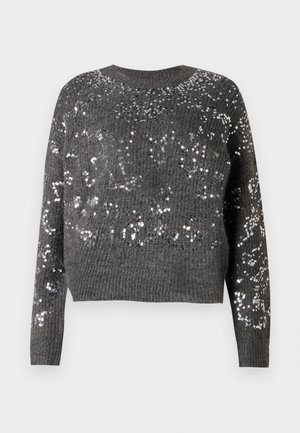 ONLY ONLALTA SEQUIN O NECK - Džemperis - dark grey