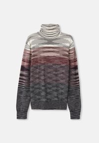 ROLL NECK - Pulover - beige/burgundy