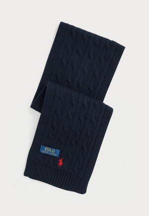 CABLE-KNIT COTTON SCARF UNISEX - Écharpe - navy