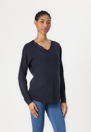 OLMSUNNY V-NECK - Strikkegenser - night sky