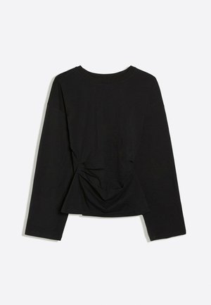 Bershka, LONG-SLEEVE T-SHIRT WITH FRONT GATHERING - T-shirt à manches longues - black