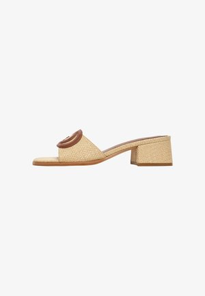 Guess, CIABATTINE SANDALI GUESS - Ciabattine con tacco - beige