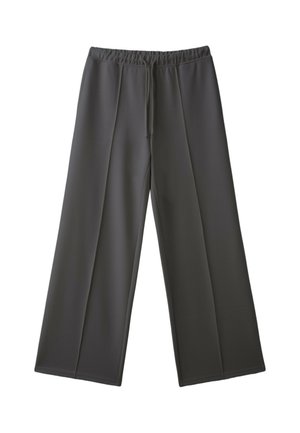 Stradivarius, SOFT-TOUCH WIDE-LEG TROUSERS WITH SEAM DETAIL - Pantalon de survêtement - light grey