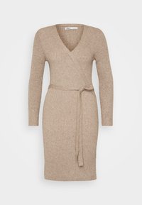 ONLVENLO WRAP DRESS - Šaty do práce - beige