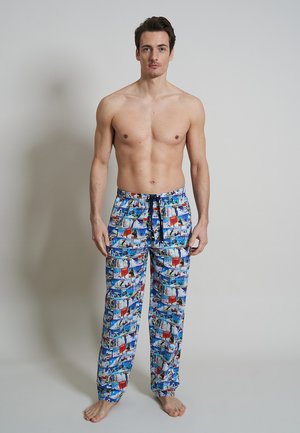 LANGE - Pyjama bottoms - blau hell/allover