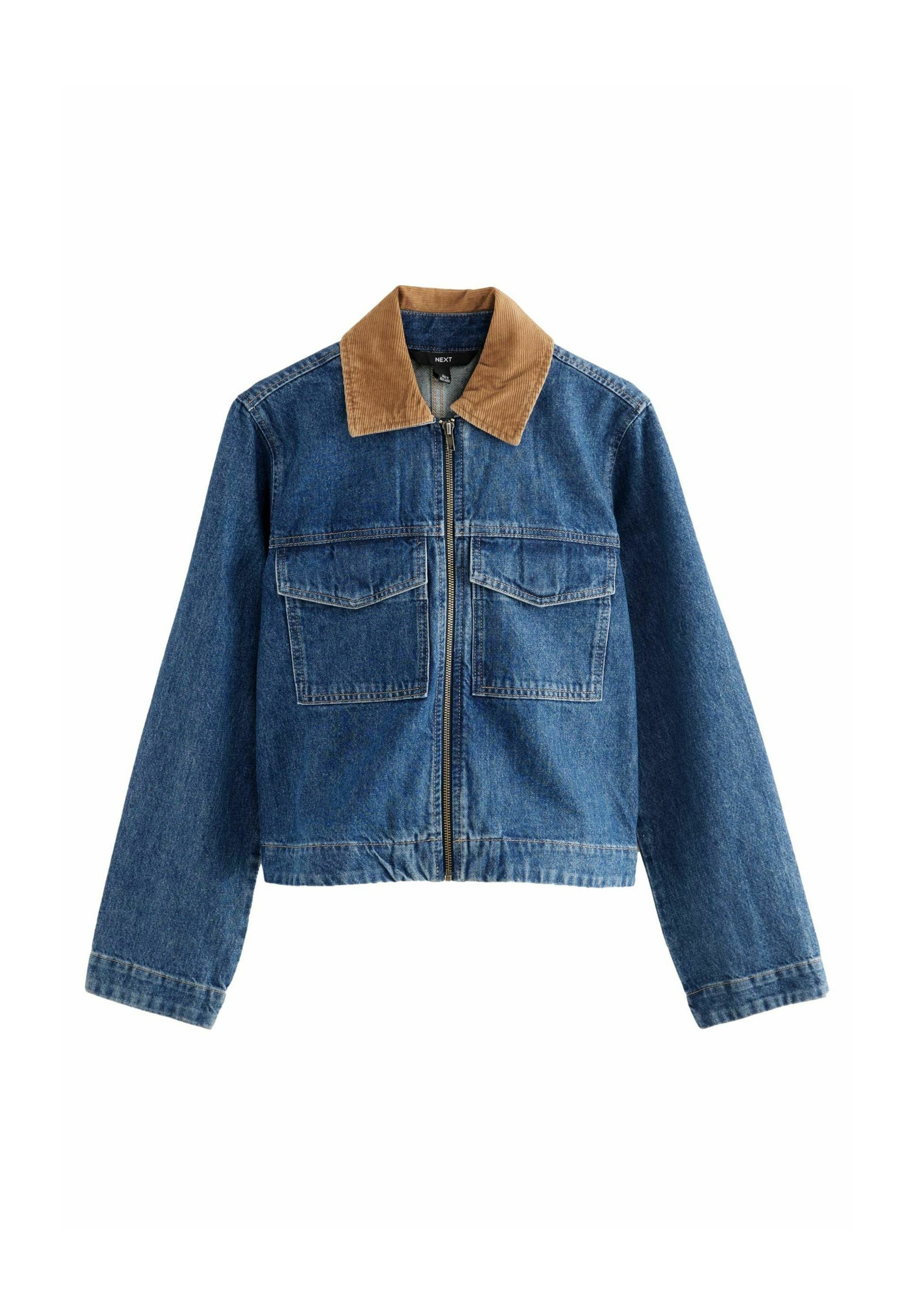 Next ZIP FRONT - REGULAR FIT - Denim jacket - mid blue/blue - Zalando