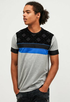 TADEO - T-shirt con stampa - grey marl cobolt