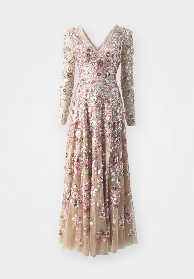 Needle & Thread SEQUIN PARADISE LONG SLEEVE GOWN - Occasion wear - sand