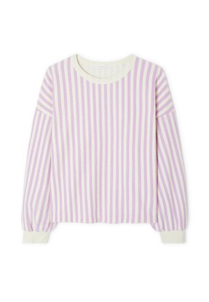 American Vintage BOBYPARK - Fleece trui - rayures parme