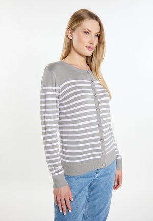 DreiMaster, DREIMASTER STRICKJACKE - Vest - grau weiss
