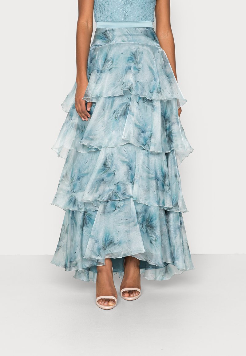 Swing ROCK ORGANZA PRINT Maxi skirt sea blue/multi/light blue