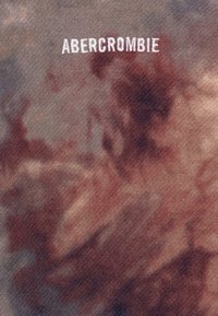 Pullover sweatshirt i blødt stof, prydet med et marmor mønster af brune og grå nuancer med hvid "ABERCROMBIE" tekst på brystet.