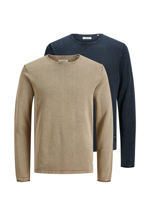 Maglione - hellbraun/dunkelblau