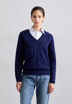 Strikkegenser - bright navy