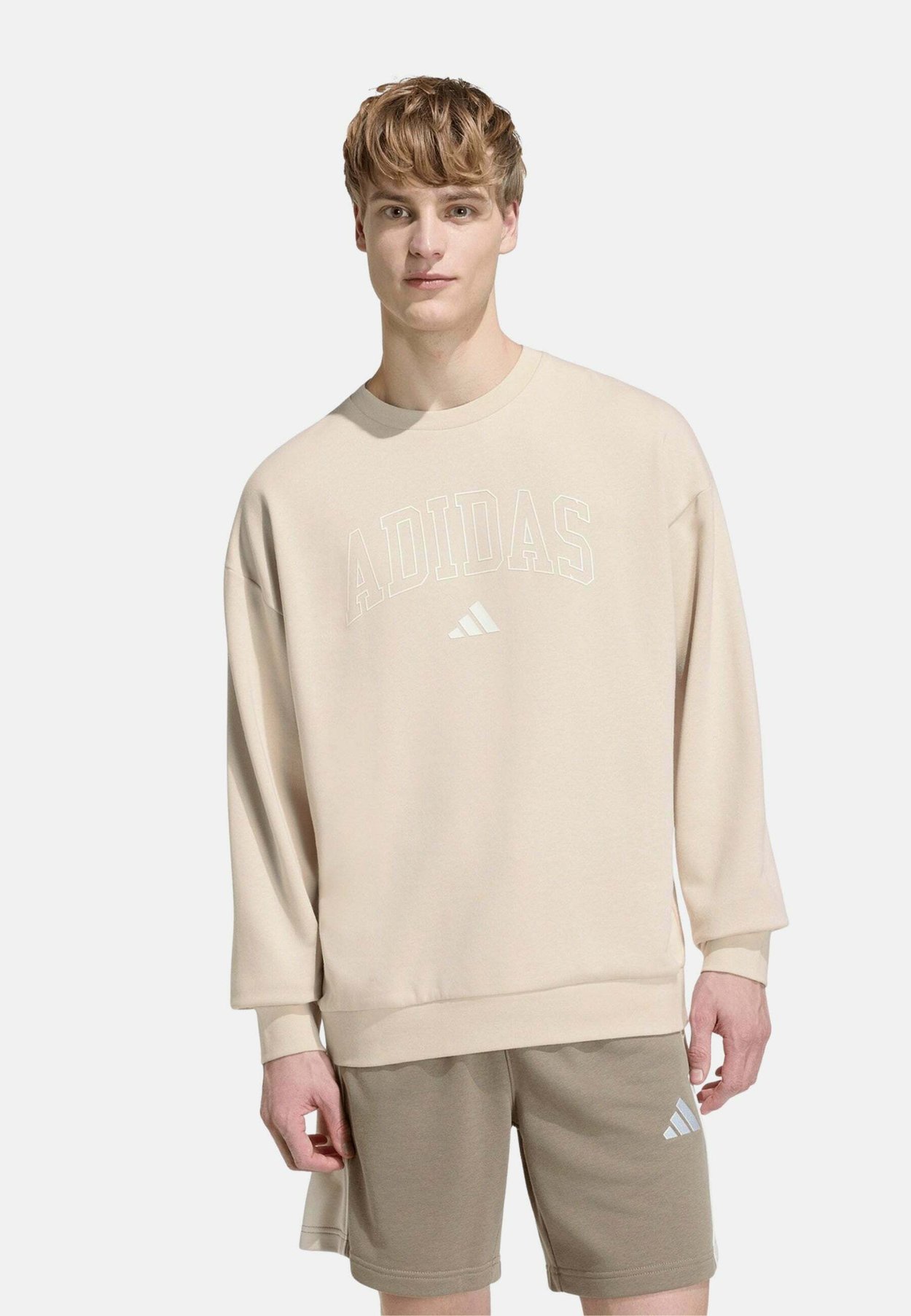 adidas SUDADERA SEASIONAL ESSENTIALS COLLEGIATE - Sudadera - crystal linen ivory