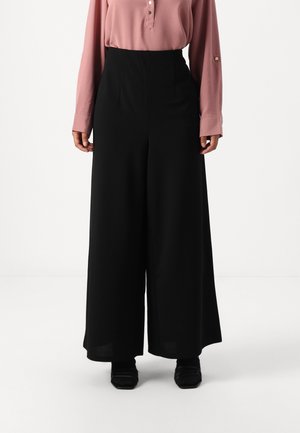Vero Moda Petite VMLIVA SUPER WIDE PANTS  - Trousers - black