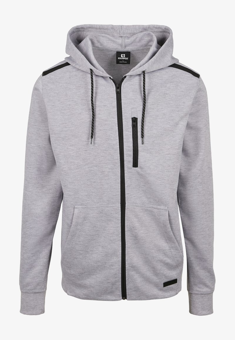 Southpole Majica s kapuljačom i patentnim zatvaračem - heather grey