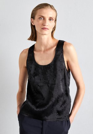 Filippa K CRINKLED TANK - Μπλούζα - black