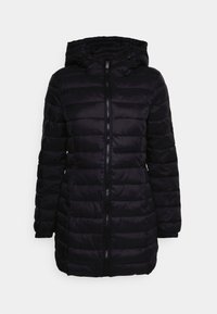 ONLNEWTAHOE QUILTED HOOD COAT - Abrigo corto - black