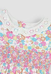 JoJo Maman Bébé SUMMER FLORAL FRILL COLLAR - REGULAR FIT - Freizeitkleid - white