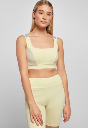 COLOR BLOCK - Bustier - softyellow softseagrass vablue