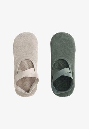 2 PAIRS WITH CROSSOVER STRAPS - Nogavice za športne copate - dark green