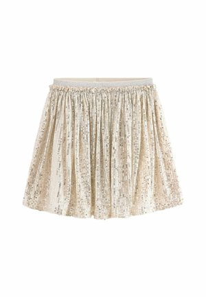 Next REGULAR FIT - sukňa v tvare A - gold sequin