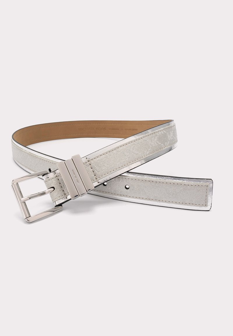 NWT-MICHAEL KORS Women\'s Metallic Logo Belt - silver Michael Kors | Accessories | Michael Kors Mk Womens Silver  main image 4